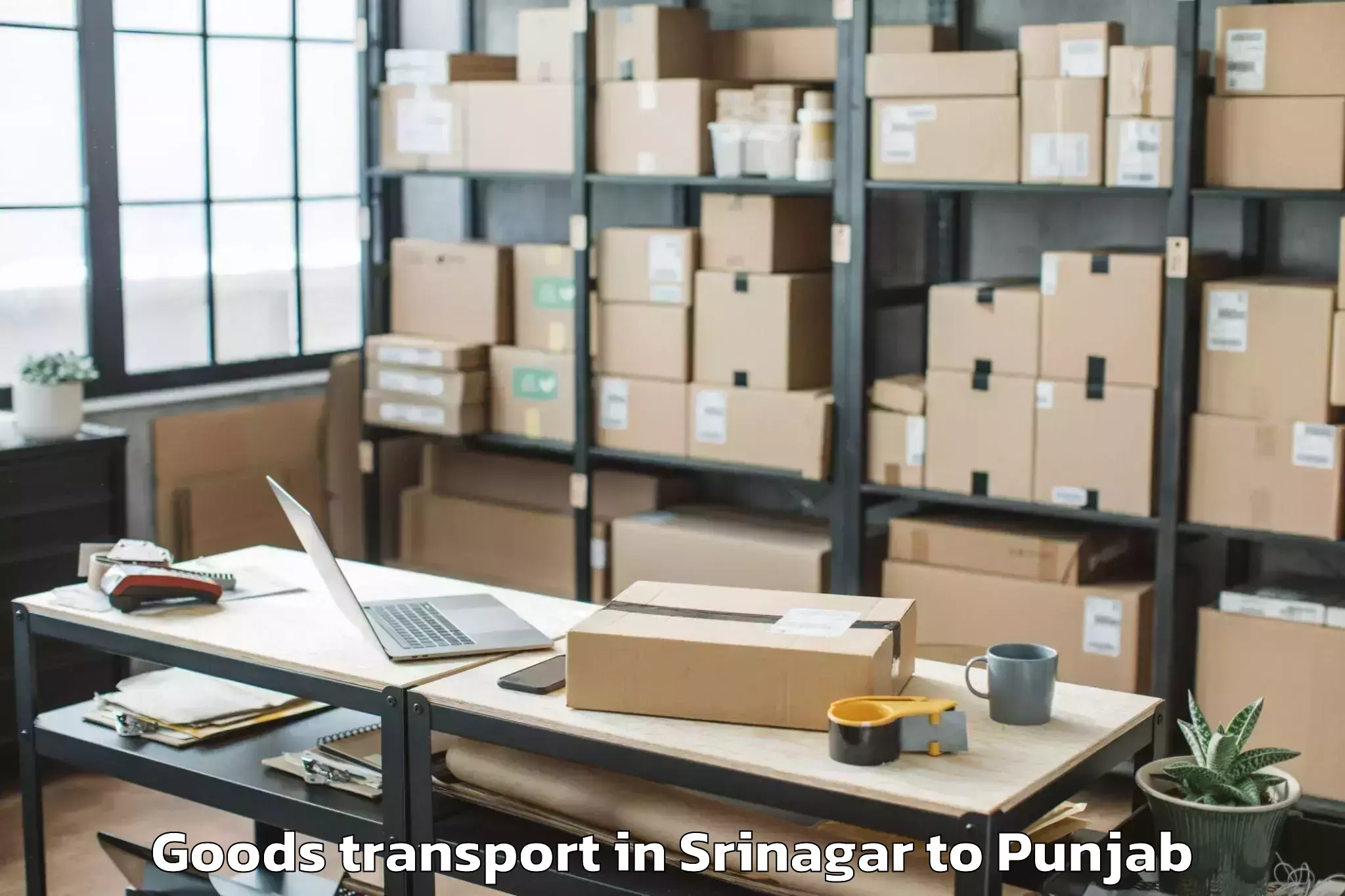 Reliable Srinagar to Kiratpur Goods Transport